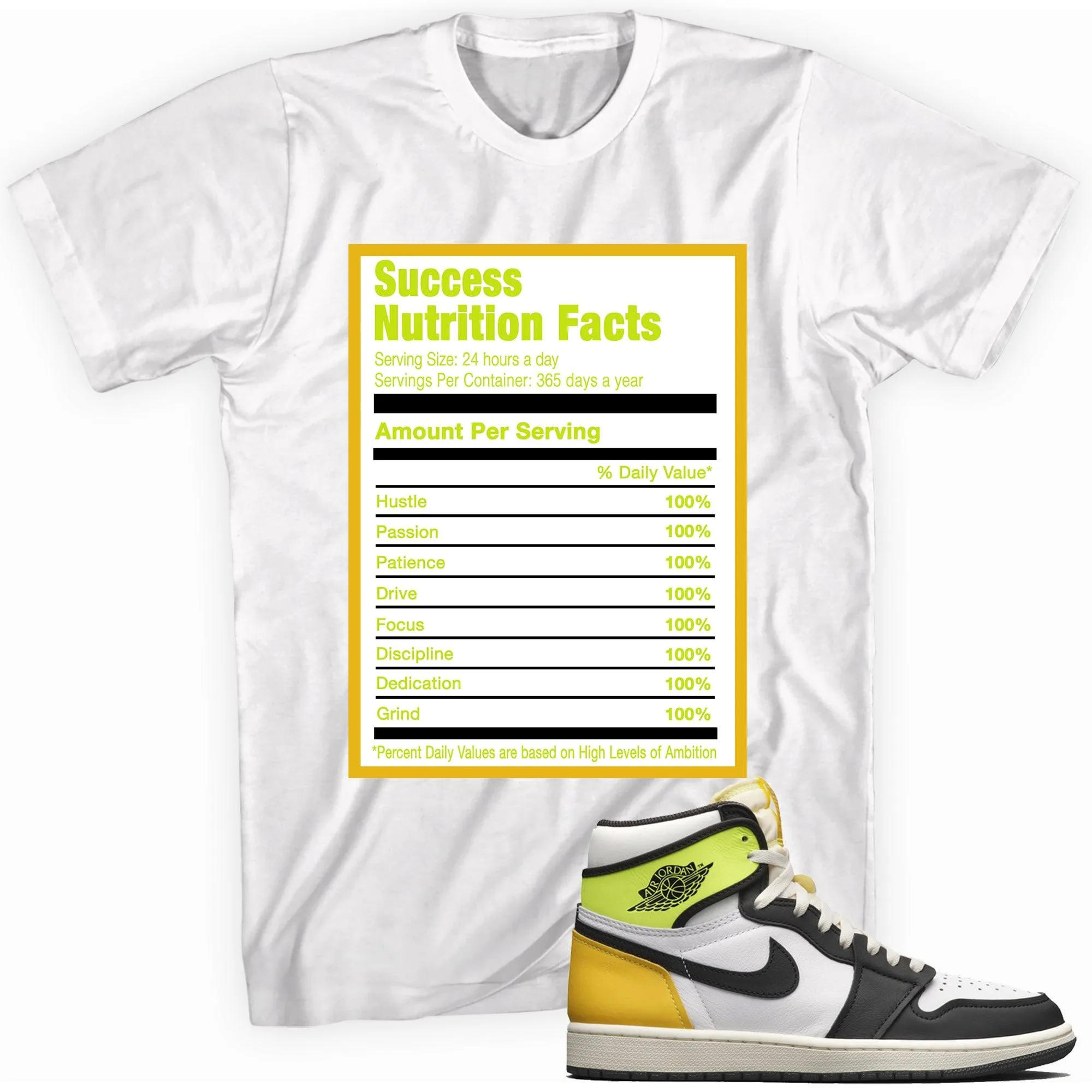 1 High White Black Volt University Gold Shirt Success Nutrition