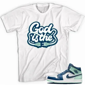 1 Mid Mystic Navy Mint Foam Shirt God Is