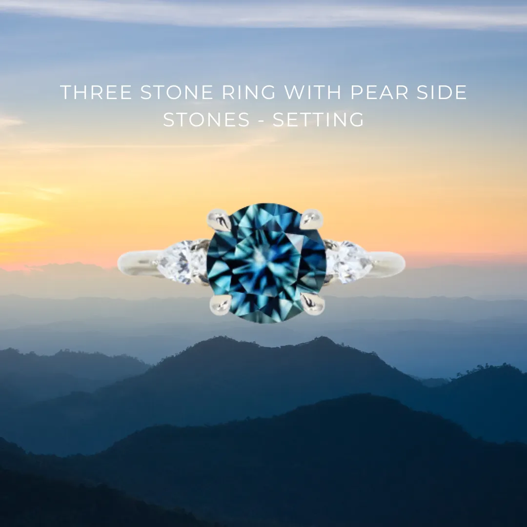 1.58CT ROUND BRILLIANT PRECISION CUT MONTANA SAPPHIRE // Design Specialist Curated Build Your Own Dream Ring