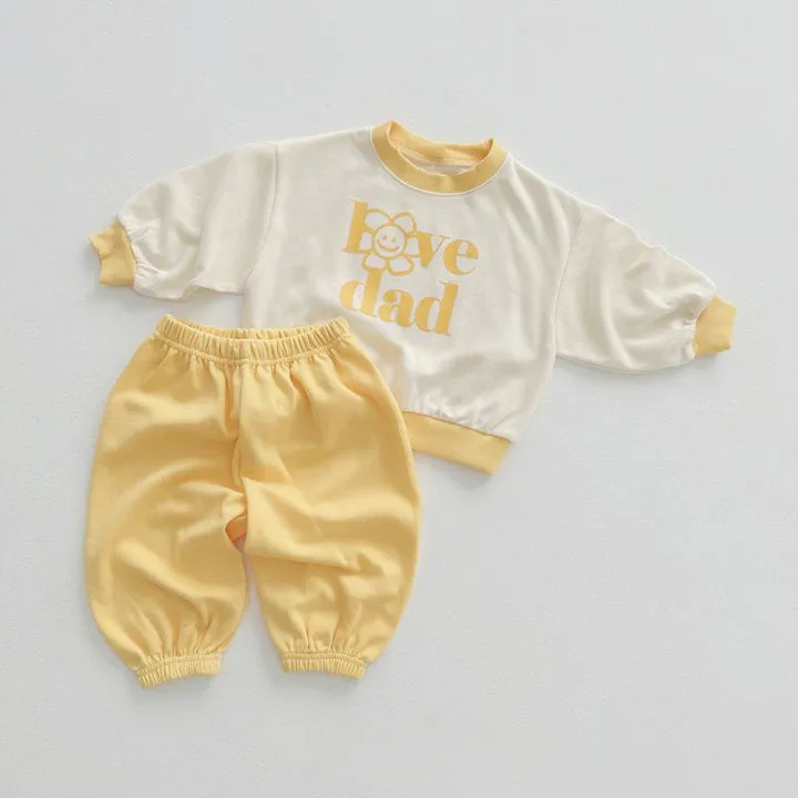 2 Pieces Set Baby Kid Girls Letters Tops And Solid Color Pants Wholesale 23113093