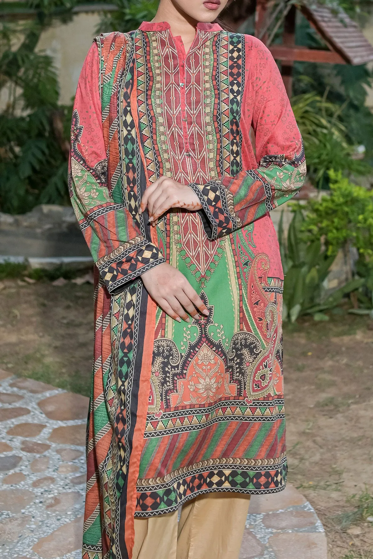 3 PIECE DIGITAL PRINT LAWN| DPC-258