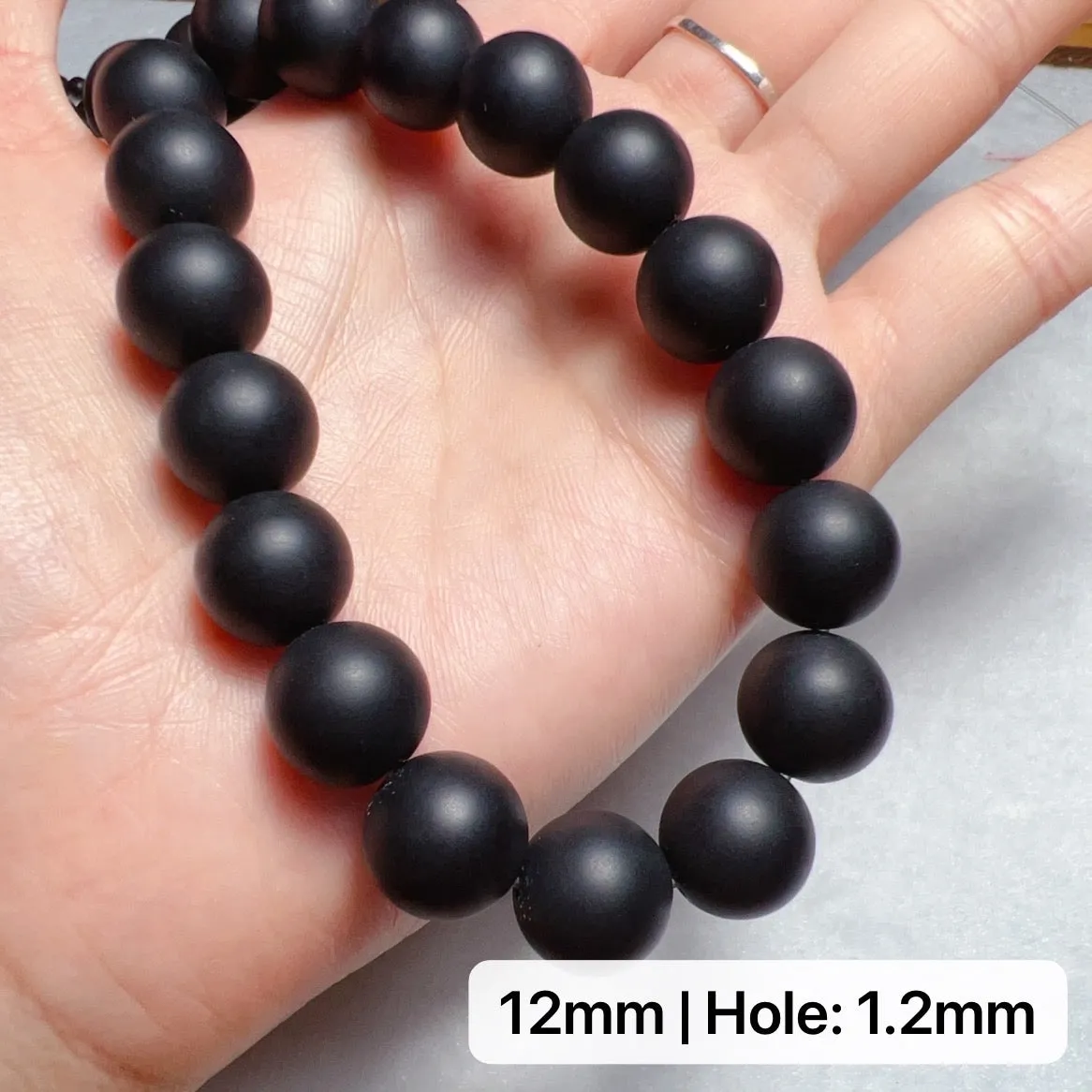 4-12mm Heat-treated Matte Black Onyx Round Bead Strands for DIY Jewelry Project