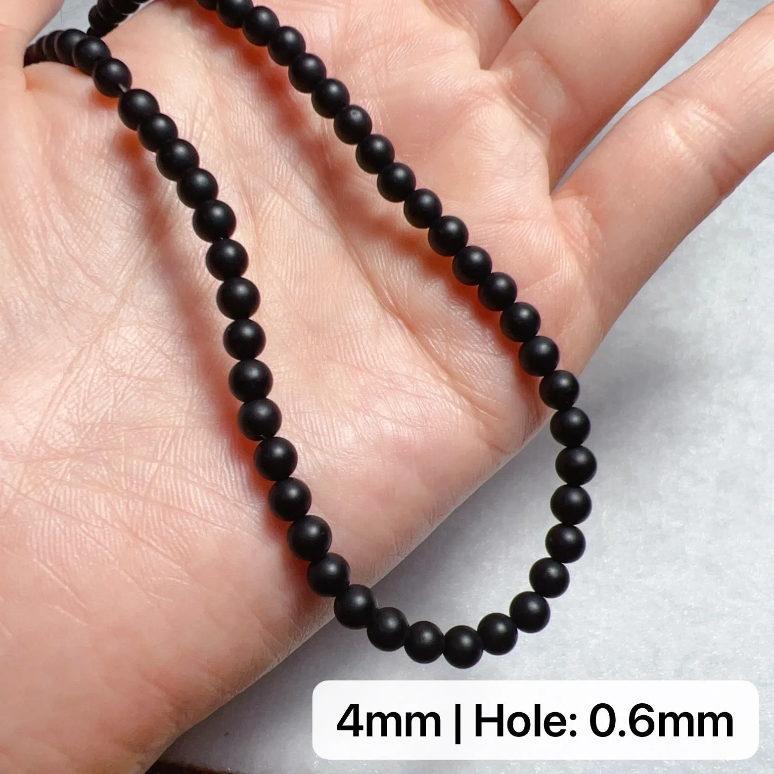 4-12mm Heat-treated Matte Black Onyx Round Bead Strands for DIY Jewelry Project