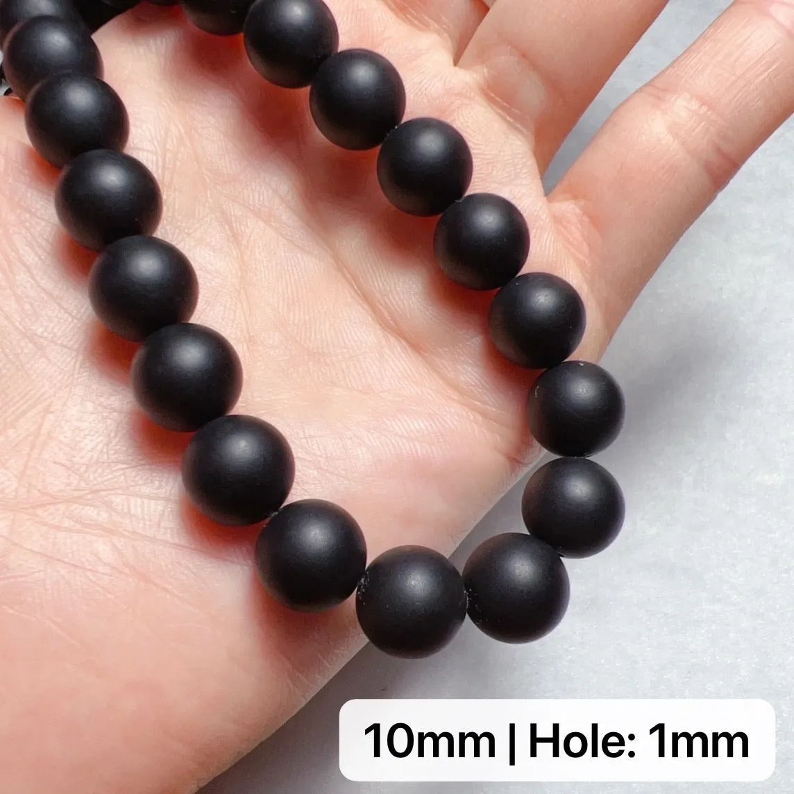 4-12mm Heat-treated Matte Black Onyx Round Bead Strands for DIY Jewelry Project