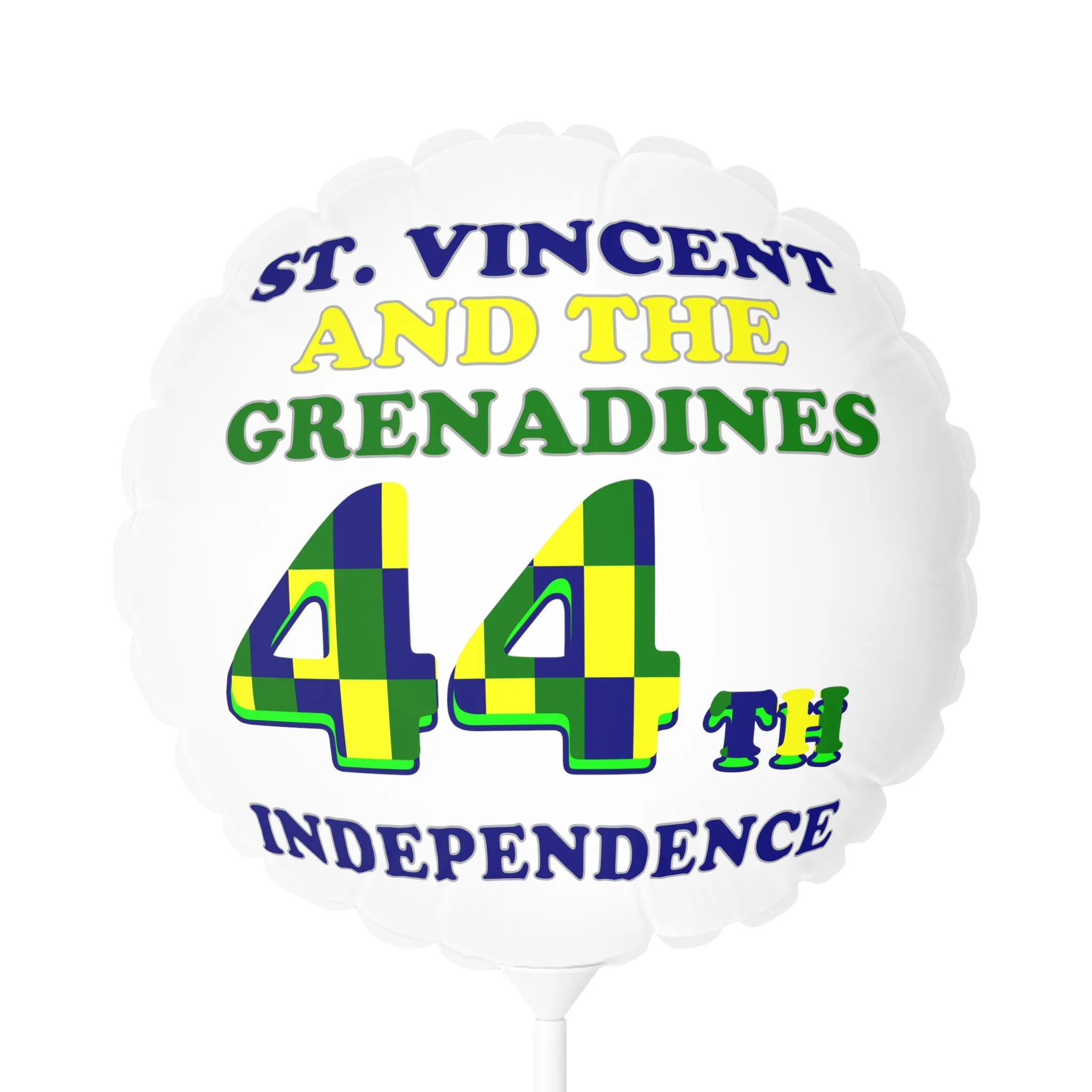 44th Independence St. Vincent and the Grenadines Balloon (Round and Heart-shaped), 11"