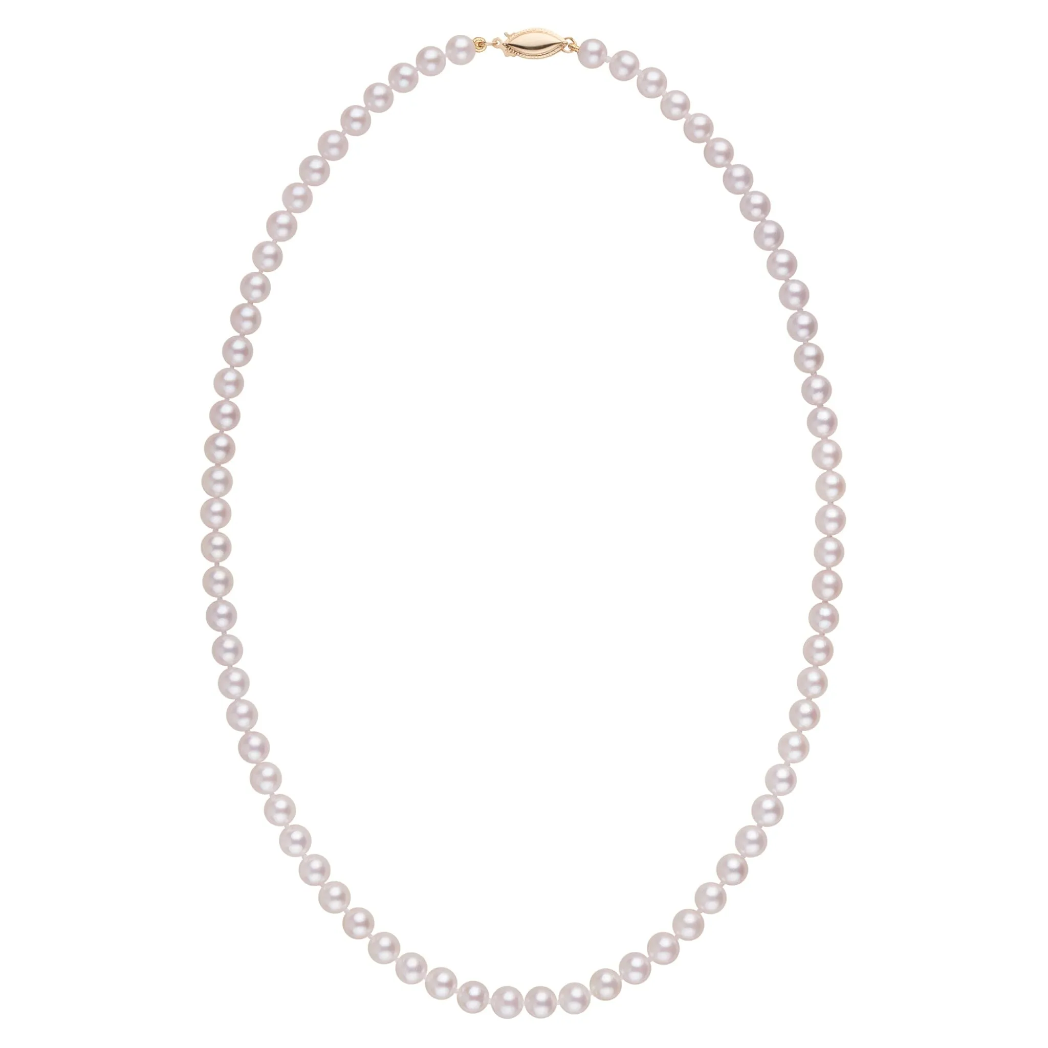 5.5-6.0 mm 18 Inch AA  White Akoya Pearl Necklace