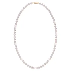 5.5-6.0 mm 18 Inch AA  White Akoya Pearl Necklace