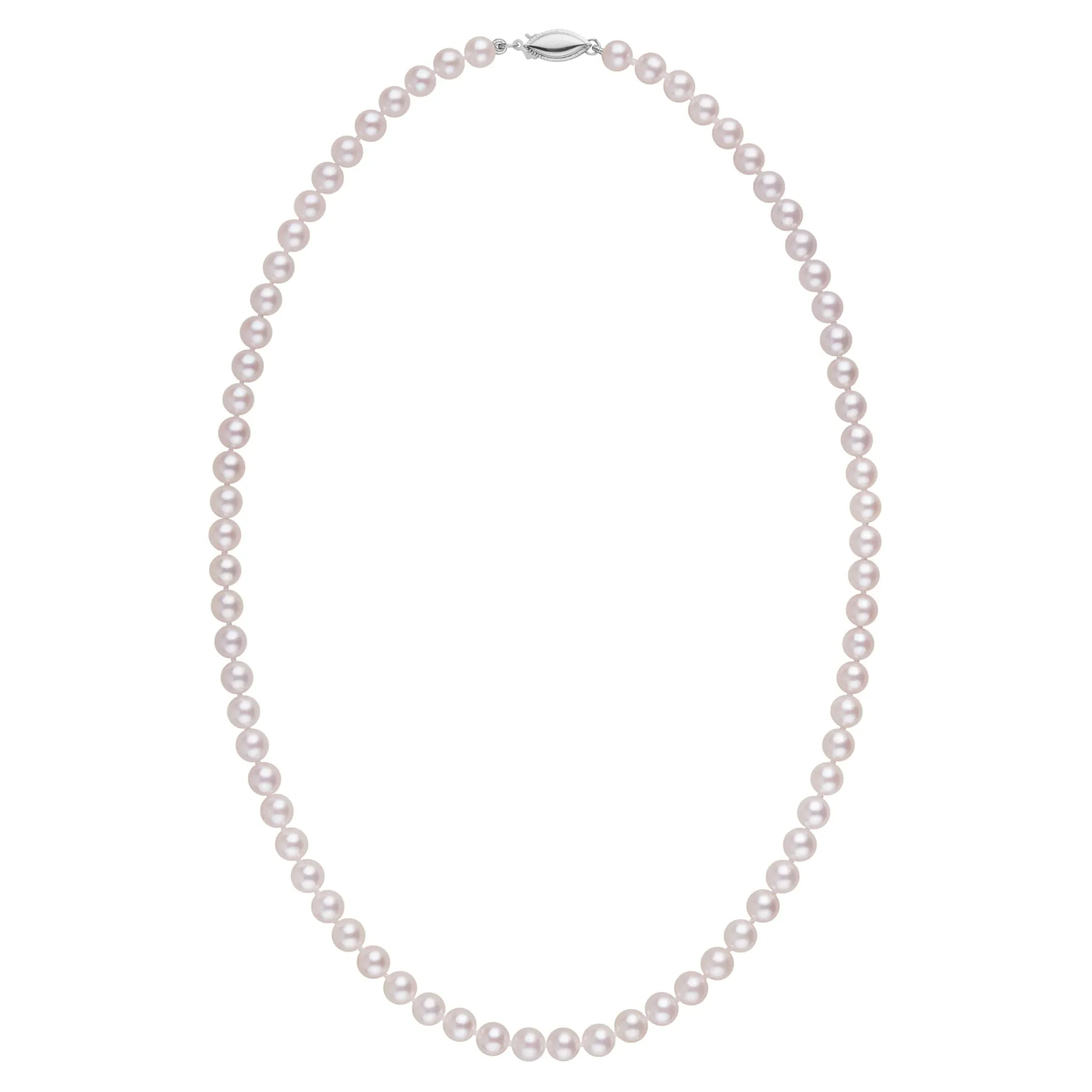 5.5-6.0 mm 18 Inch AA  White Akoya Pearl Necklace