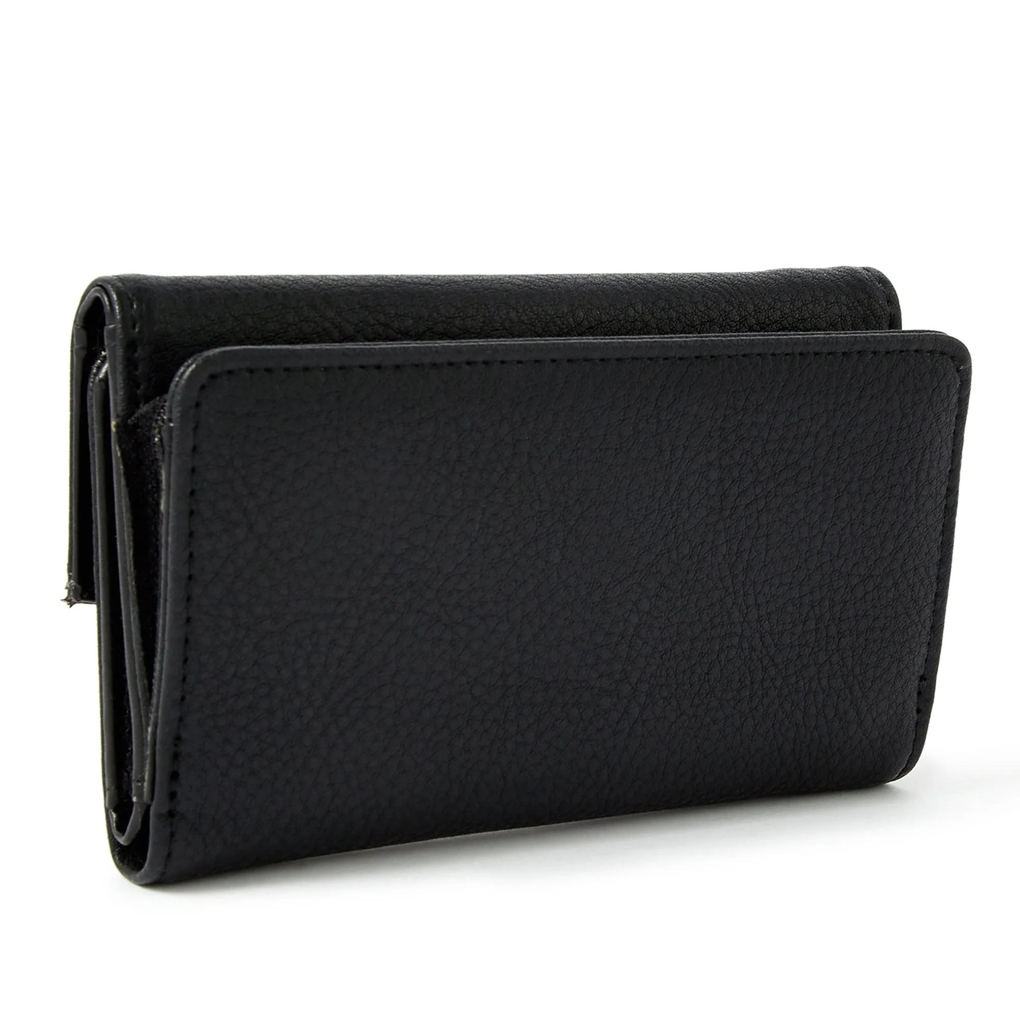 Accessorize London Women's Faux Leather Black Britney Bee Wallet