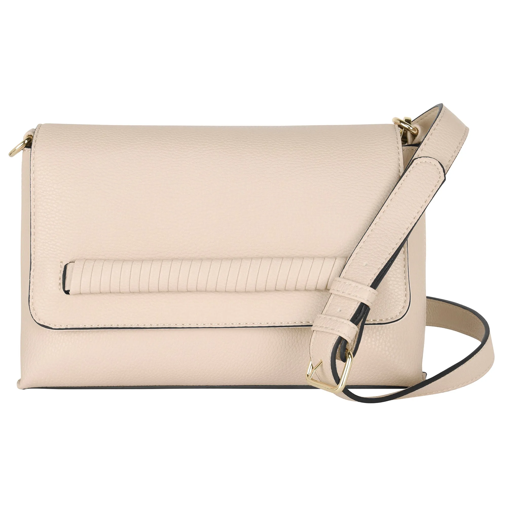 Accessorize London Women's Pink Front Detail Cross Body Bag