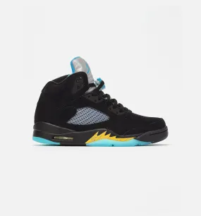 Air Jordan 5 Retro Aqua Mens Lifestyle Shoe - Black/Aqua Free Shipping