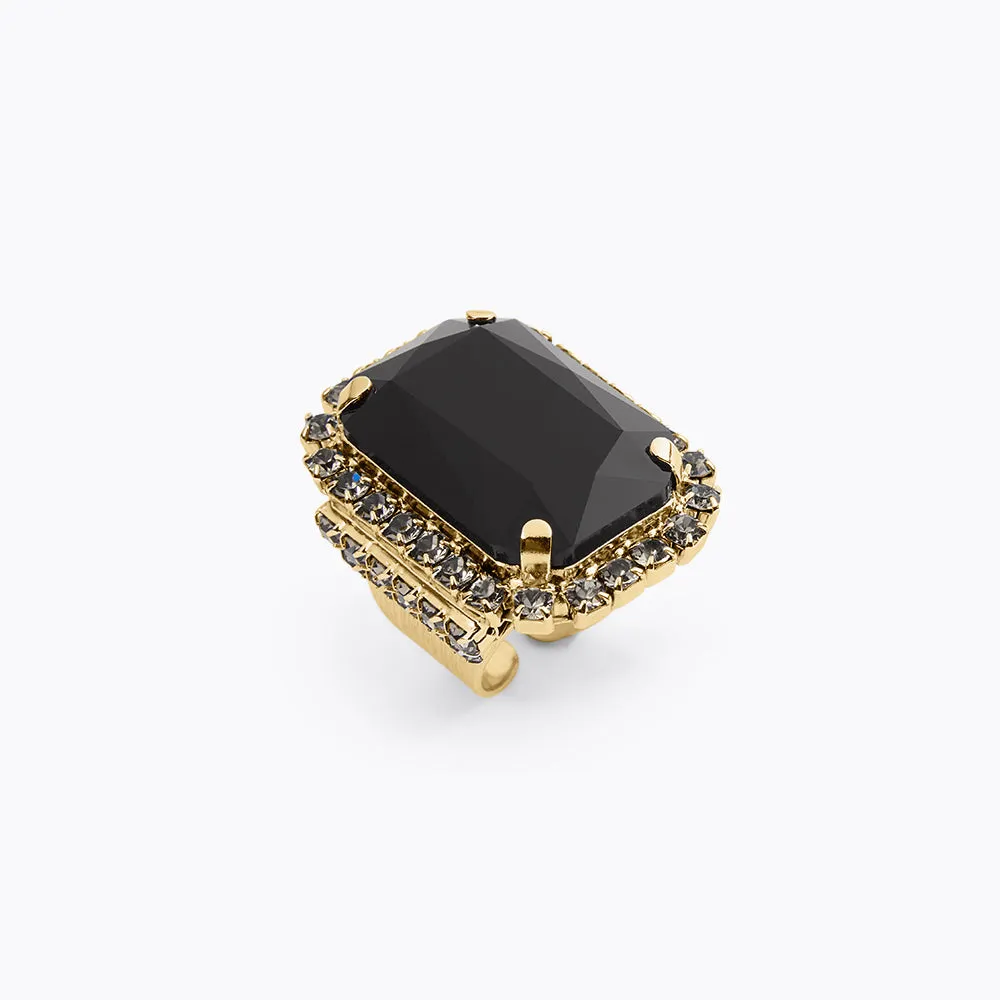 Alexa Ring / Jet / Black Diamonds