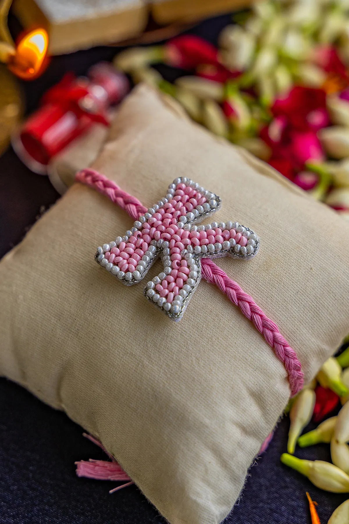 Alphabet Embroidered Rakhi