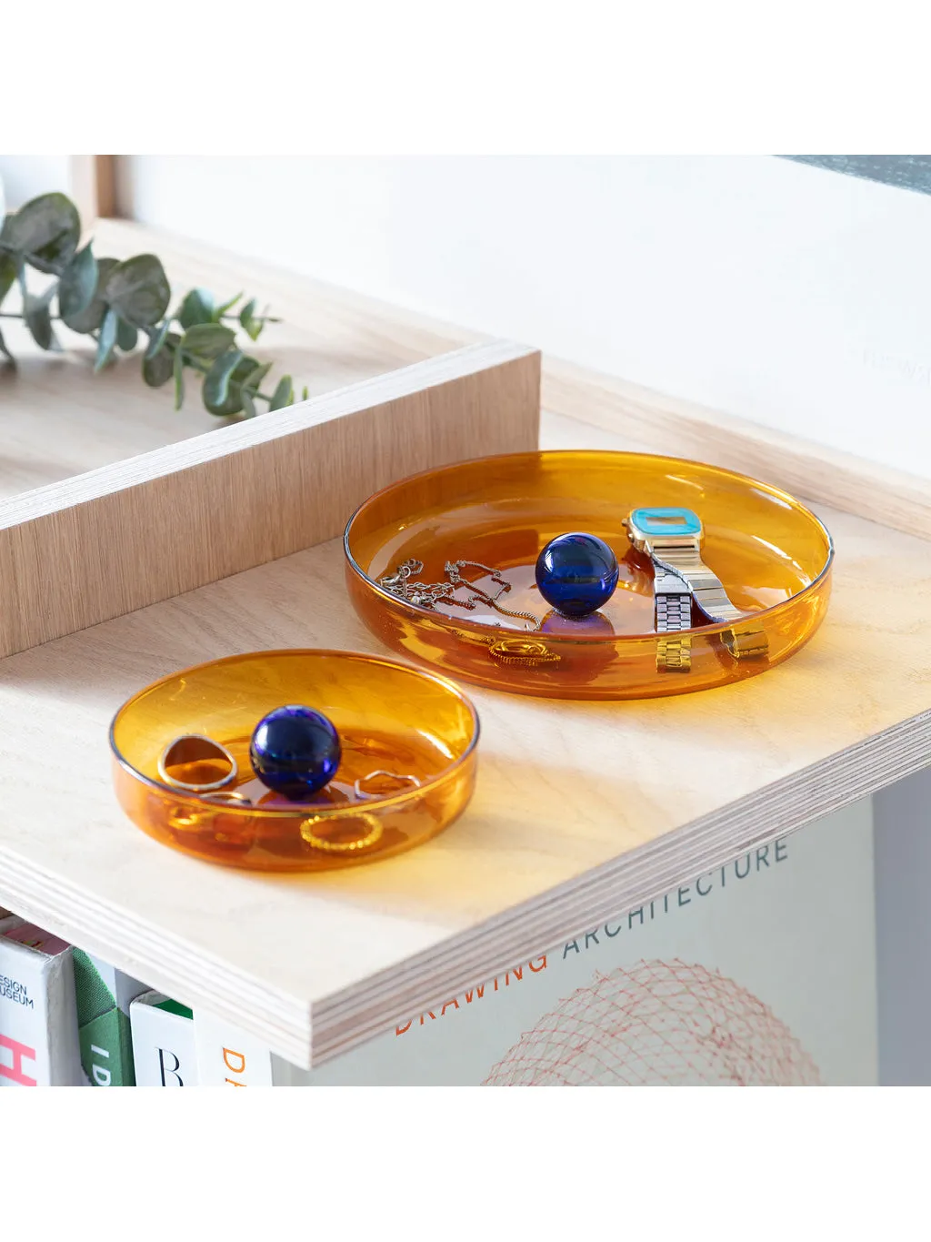 Amber & Cobalt Small Bubble Dish