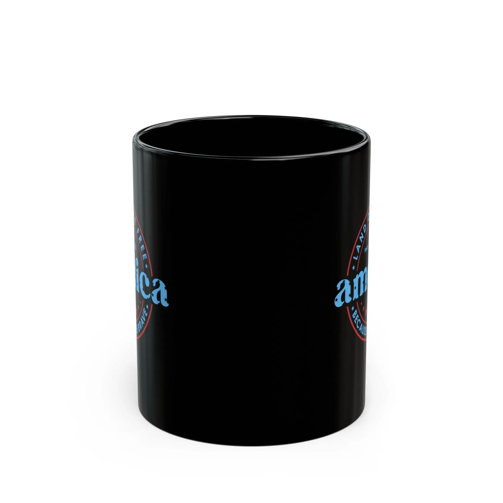 America 11oz Black Mug