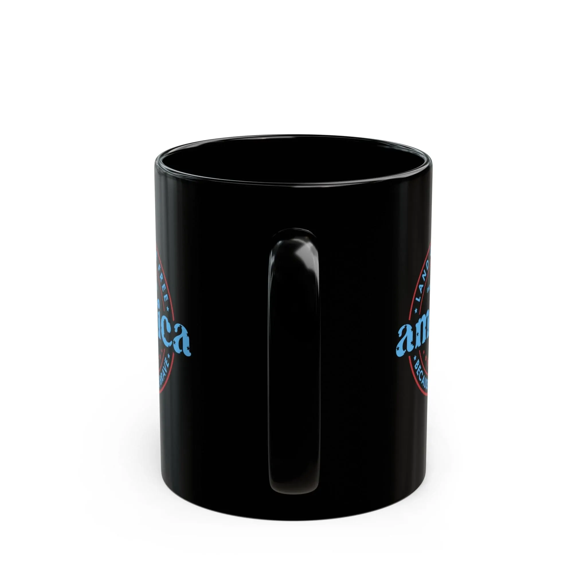 America 11oz Black Mug