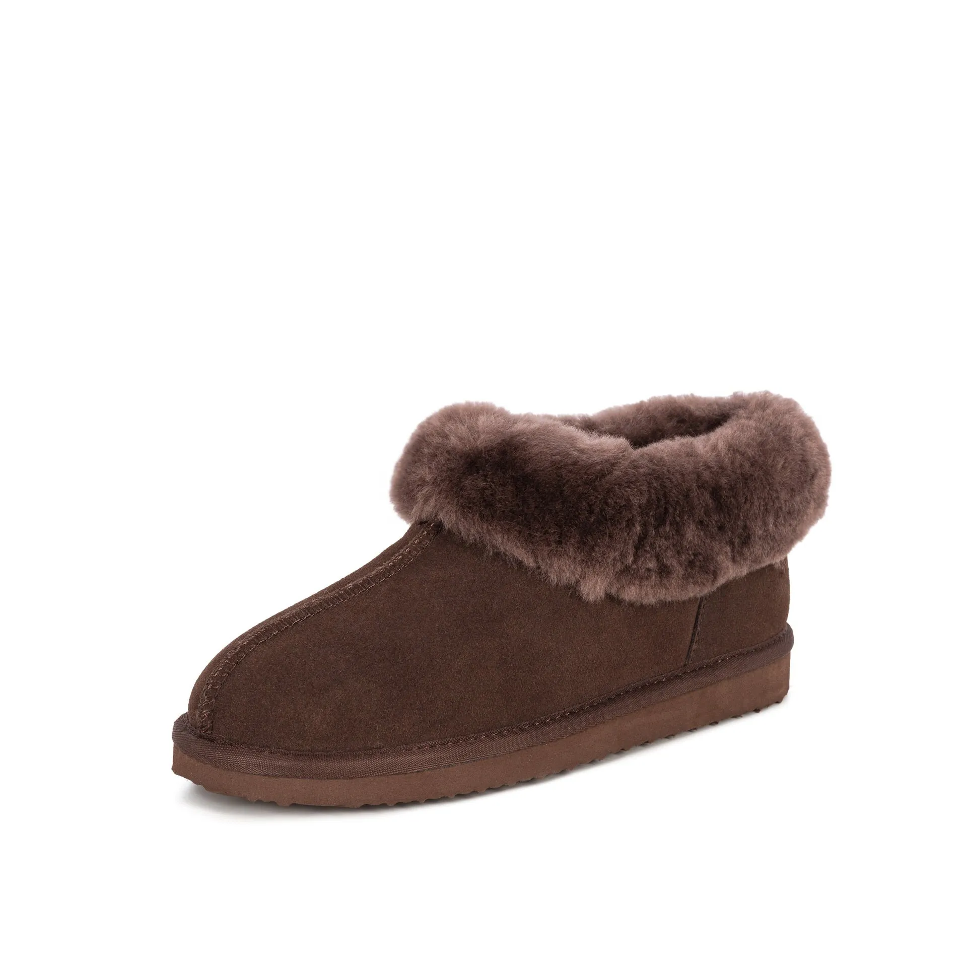 ANN CHOCOLATE SHEEPSKIN SLIPPER BOOTIE