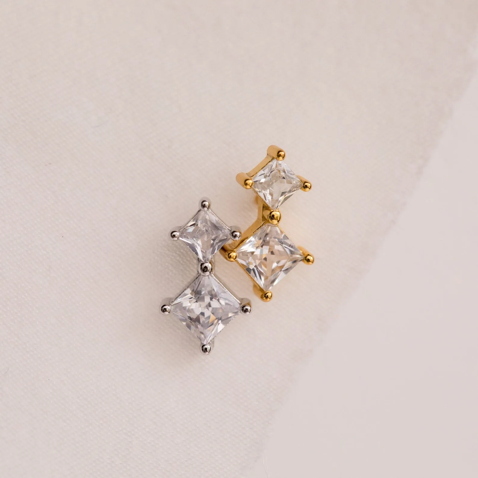 Aria Diamond Drop Studs