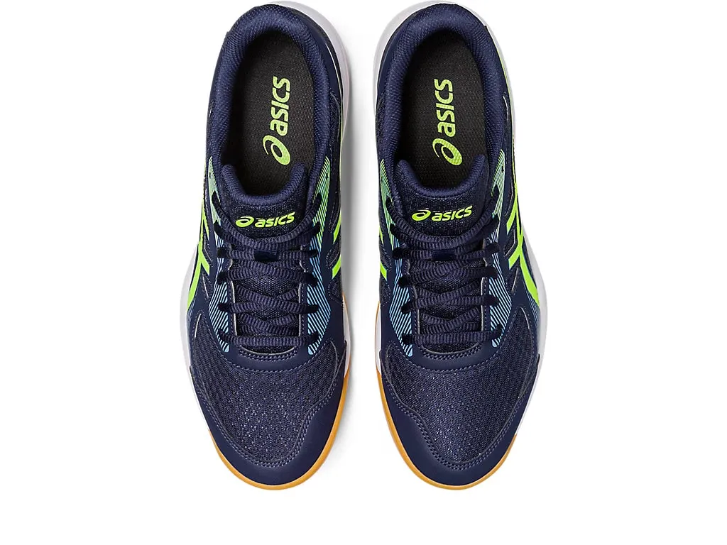 Asics Upcourt 5 Badminton Shoes - Midnight/Hazard Green