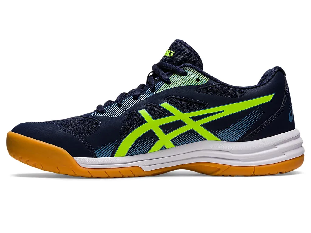 Asics Upcourt 5 Badminton Shoes - Midnight/Hazard Green