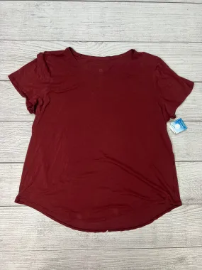 Athletic Top Short Sleeve By Lululemon In Maroon, Size: Xl