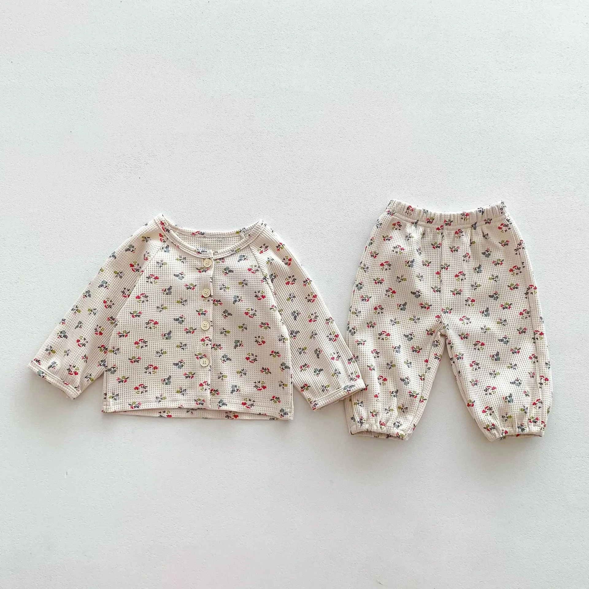 Baby Kid Girls Flower Fruit Print Sleepwears Wholesale 23101925