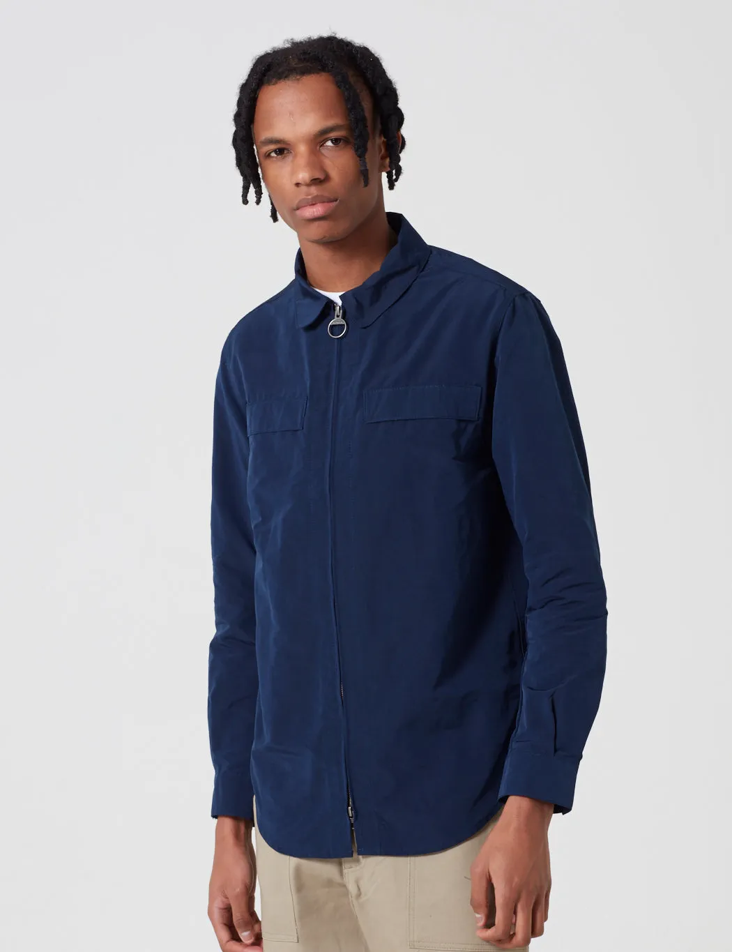 Barbour Hoad Zip Overshirt - Navy Blue