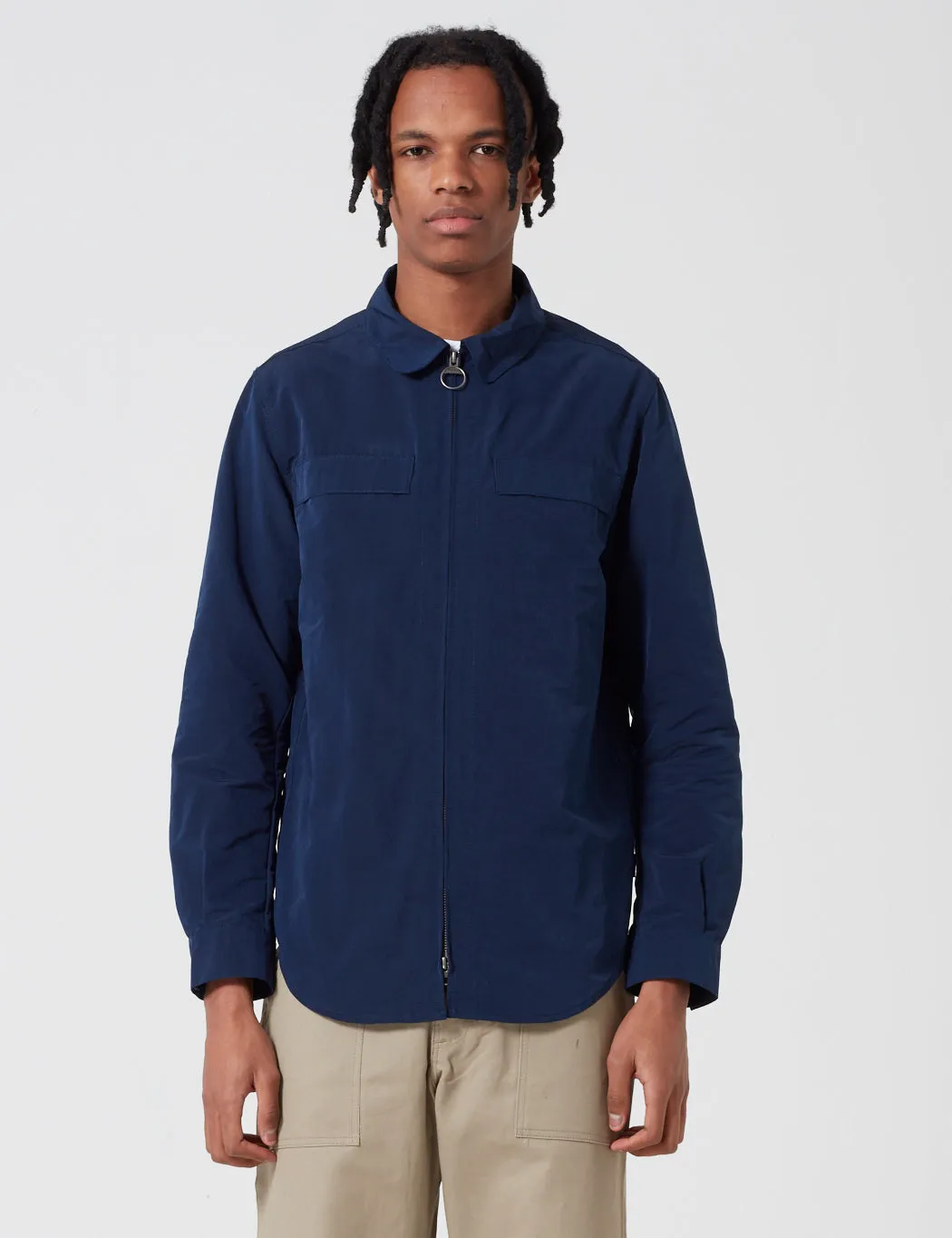 Barbour Hoad Zip Overshirt - Navy Blue