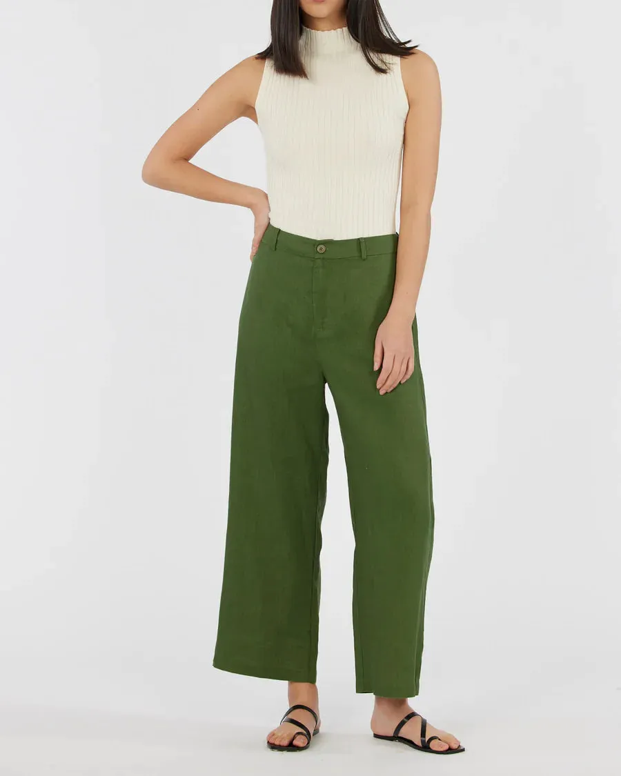 Barossa Linen Pant (Verdant)