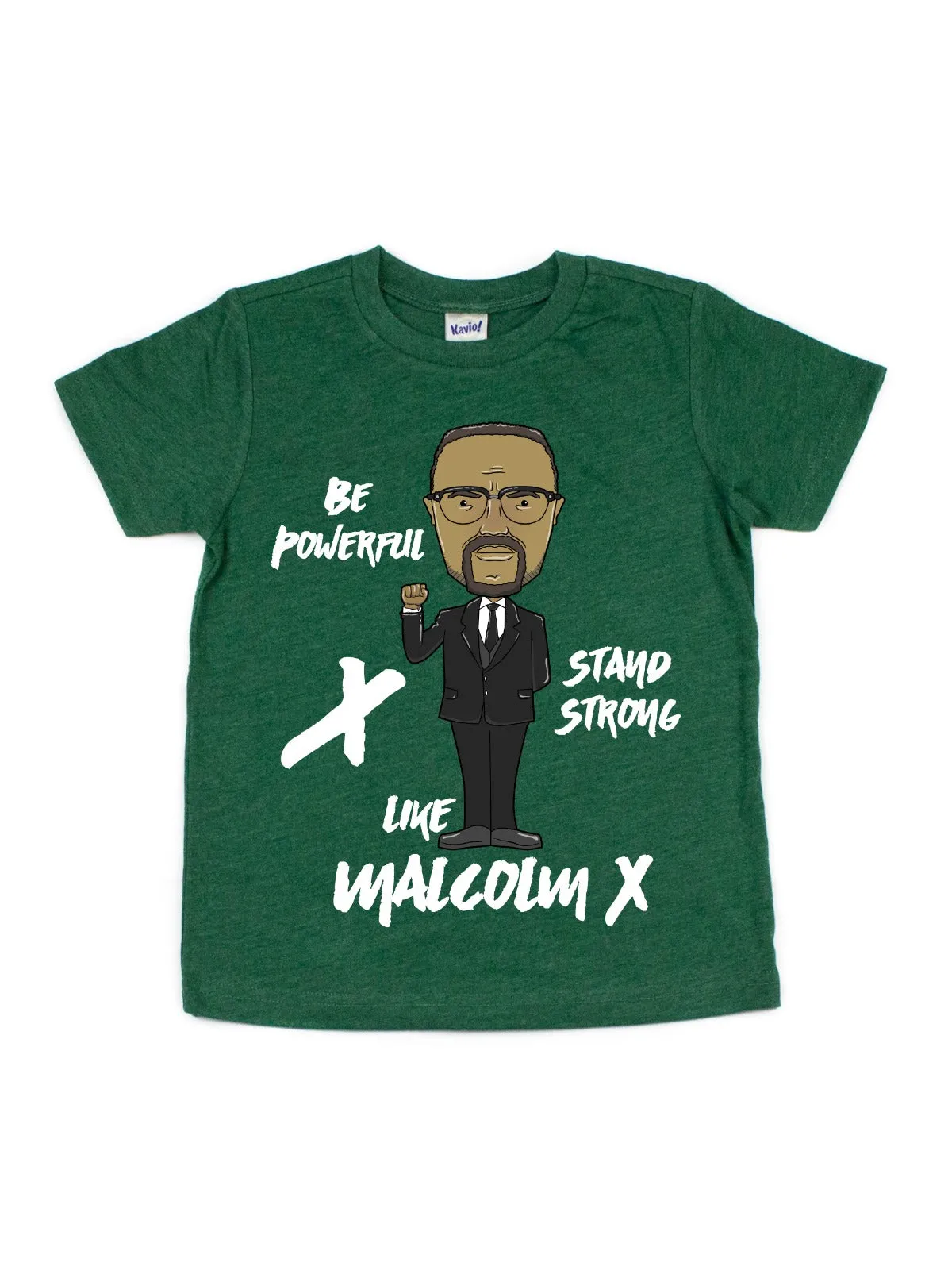 Be Powerful like Malcolm X Kids Black History Shirt