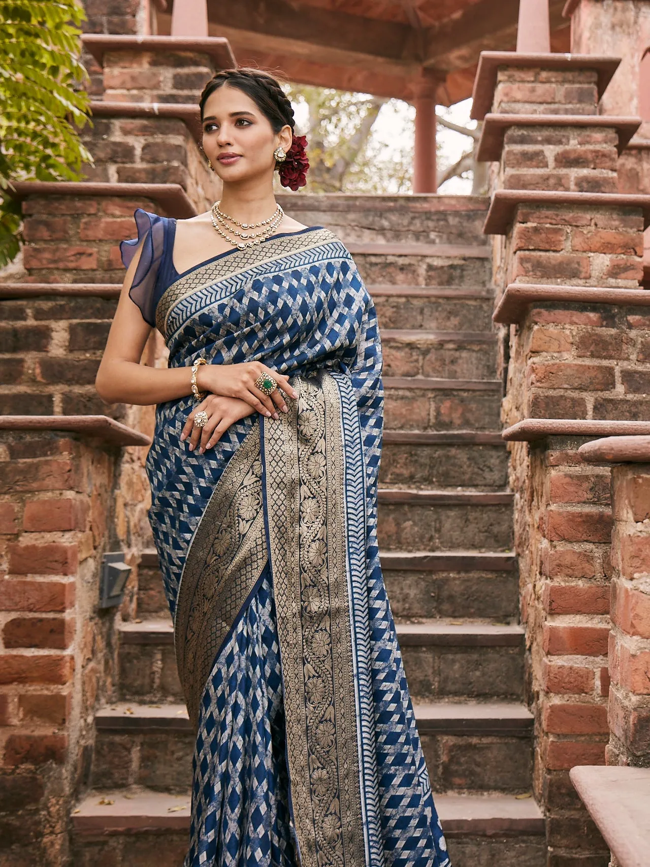 Block Printed Handloom Saree