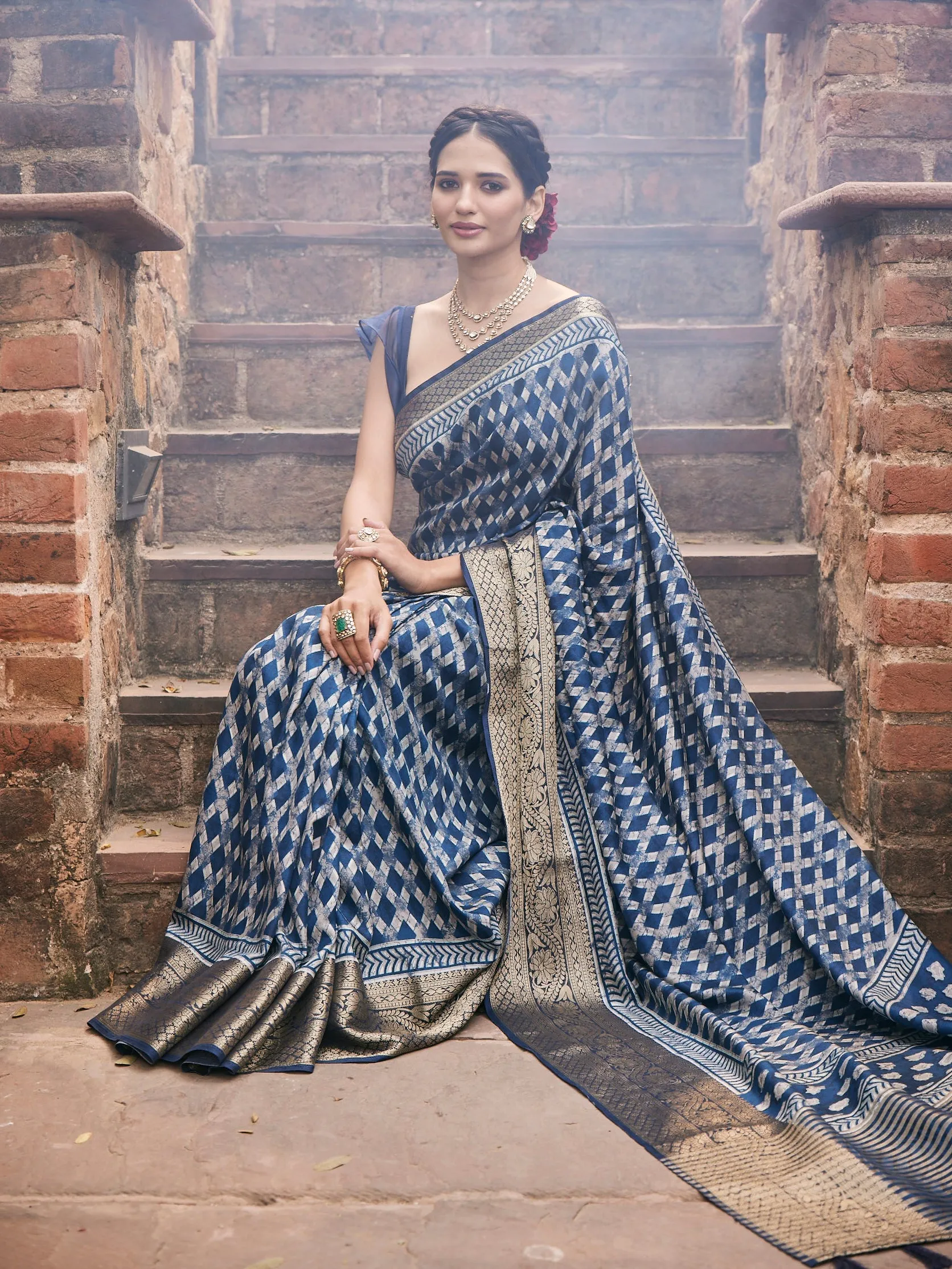 Block Printed Handloom Saree