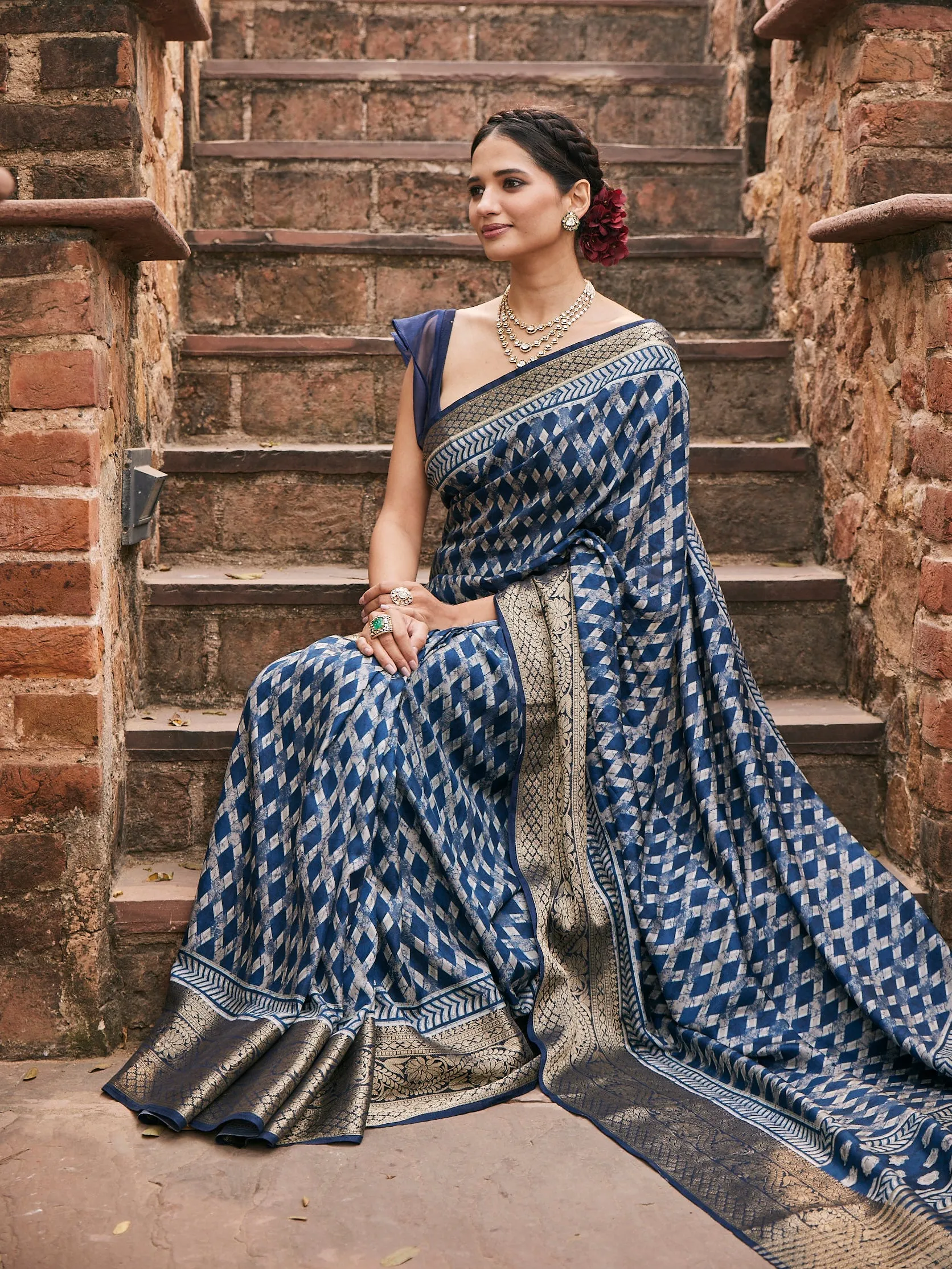 Block Printed Handloom Saree