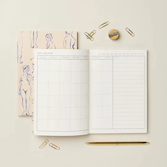 Blue Nudes Weekly Planner