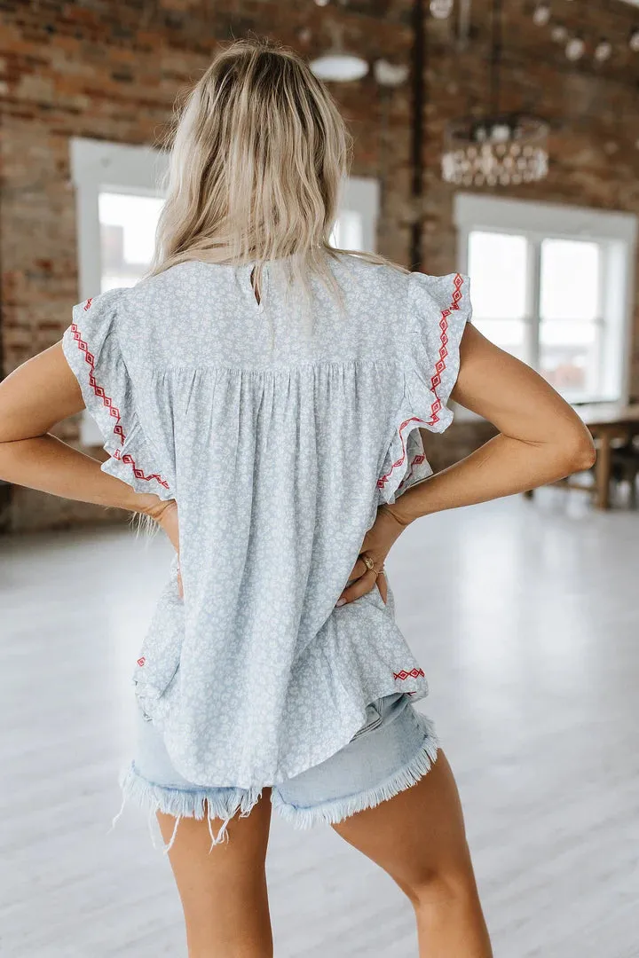 Bree Boho Embroidered Blouse