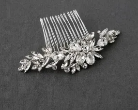 Bridal Comb of Pear and Marquise Stones