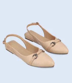 BW8155-IVORY-Women Casual Sling Backs