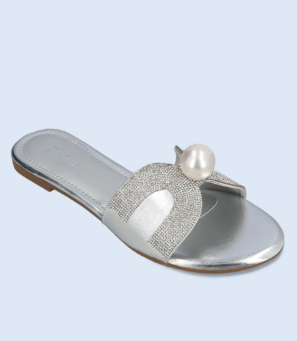 BW9445-SILVER-Women Slipper