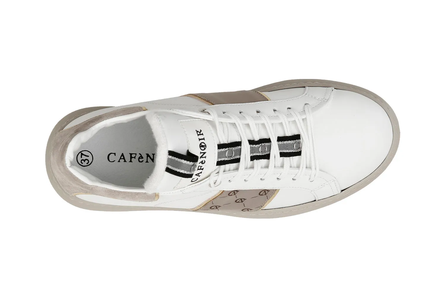 CafèNoir donna sneakers stringate in pelle