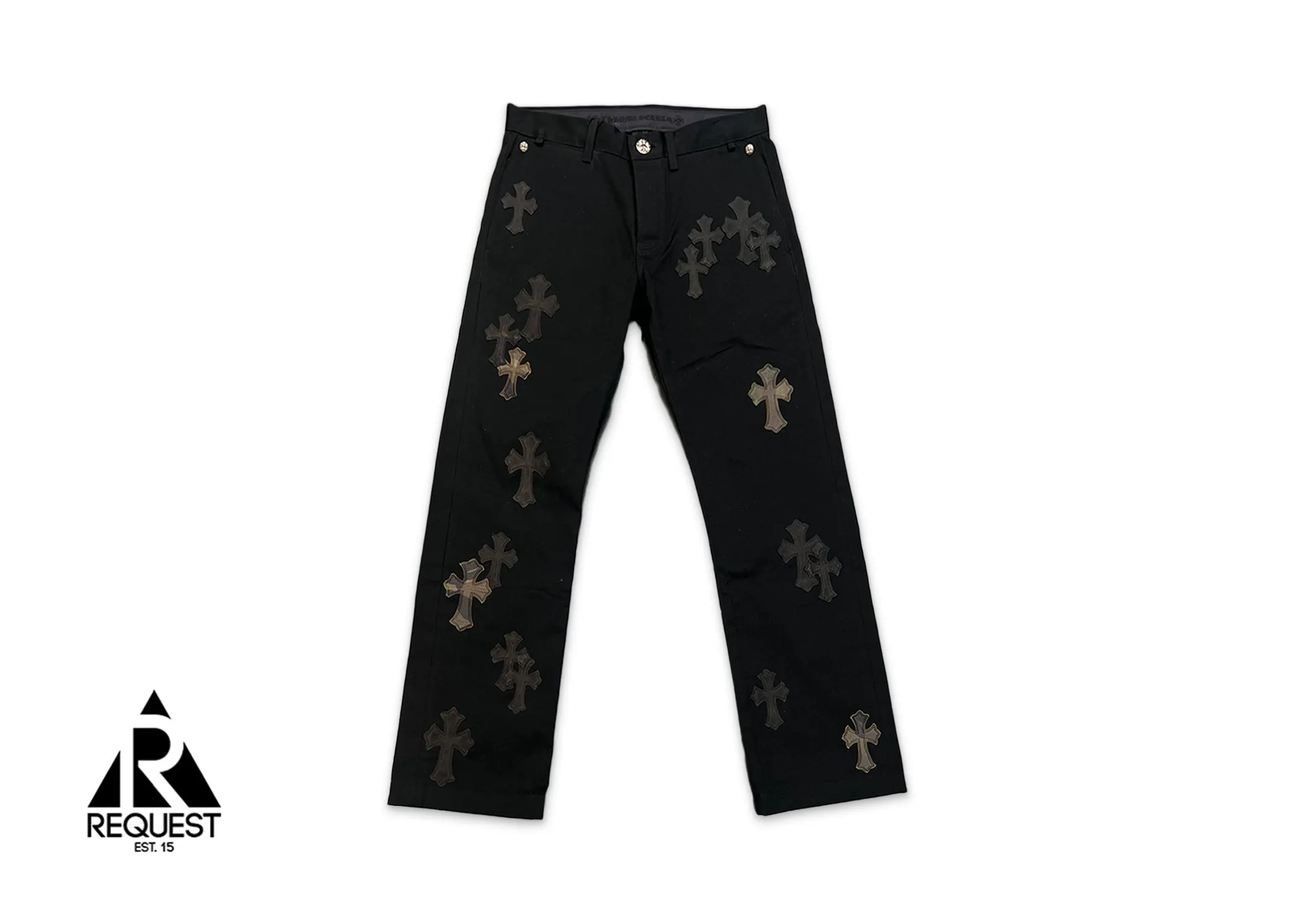 Chrome Hearts Black Chino Pants Black & Camouflage Crosses