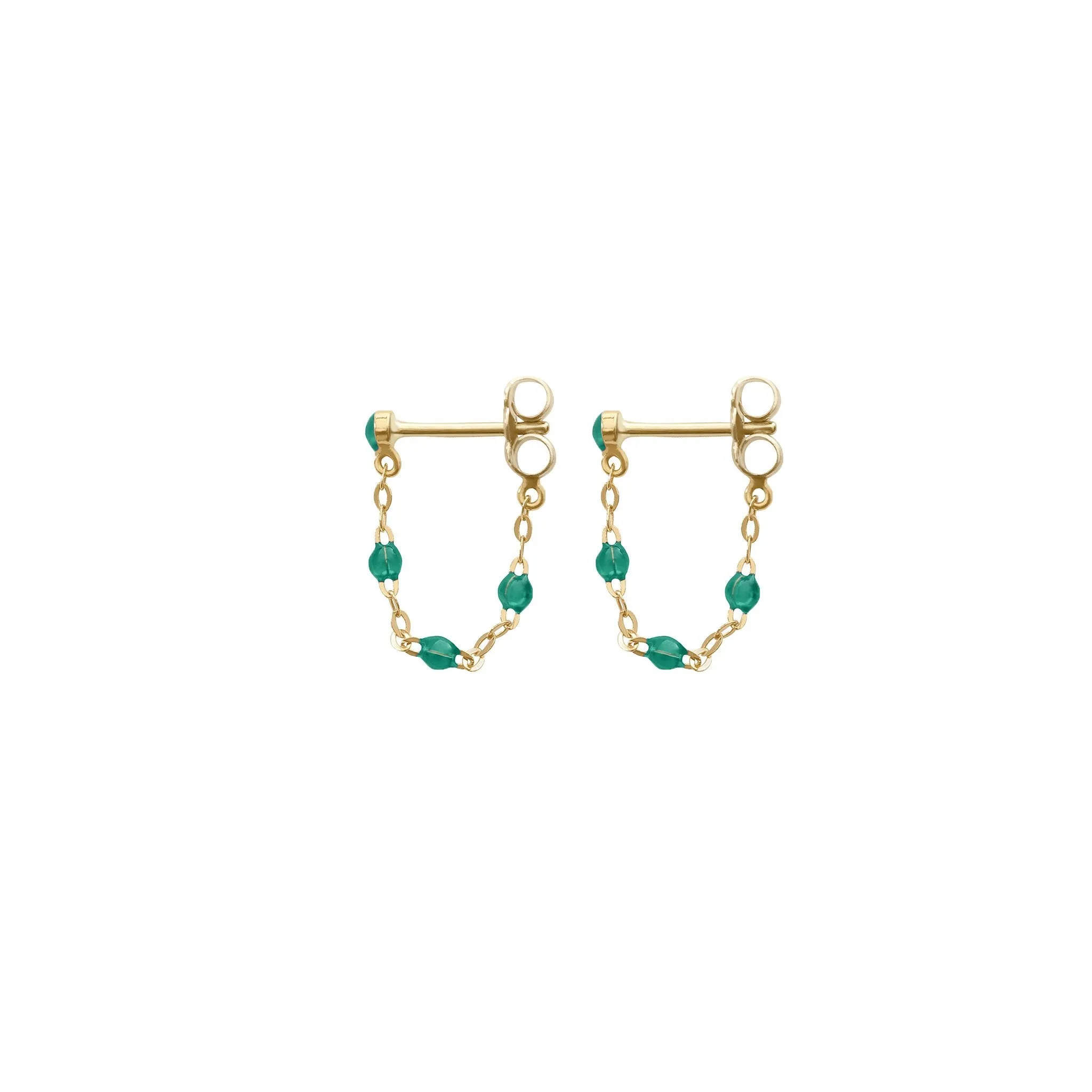 Classic Gigi Emerald earrings, Yellow Gold