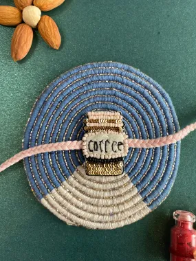 Coffee Embroidered Rakhi