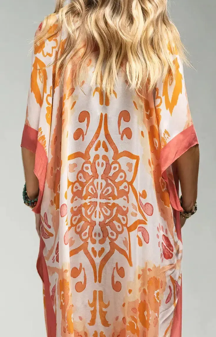 Coral & Cream Kimono