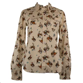 Cruel Denim Women's Horse Western Print Snap Shirt