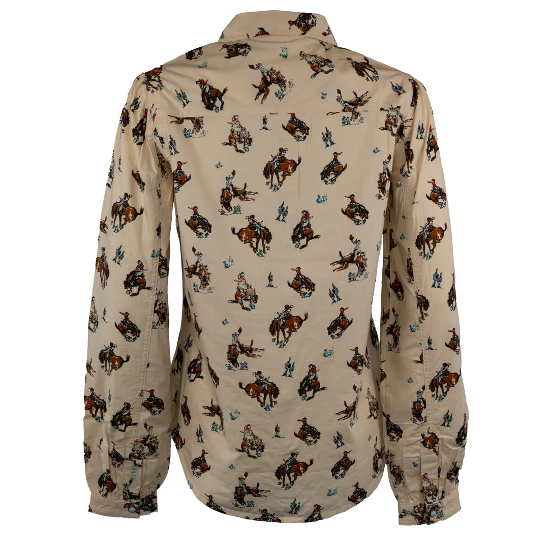 Cruel Denim Women's Horse Western Print Snap Shirt