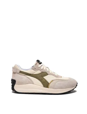 Diadora Womens Race Suede SW Trainer Pristine / Whitecap Gray