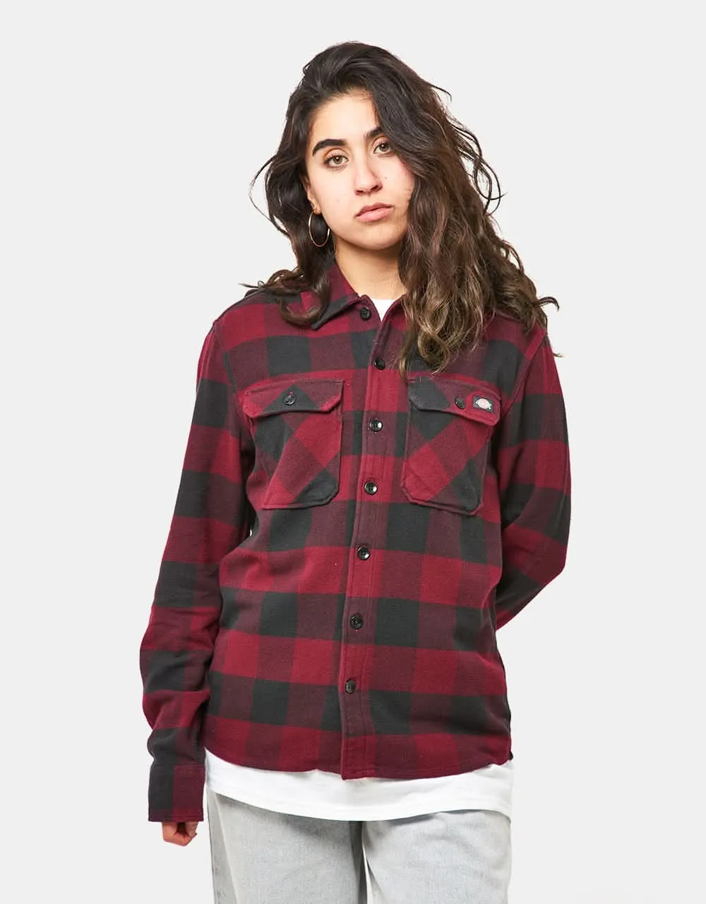 Dickies Sacramento L/S Shirt - Maroon