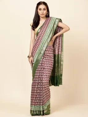 Digital Abstract Printed Cotton Saree