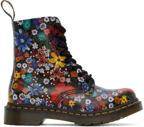 DR.MARTENS 1460 WanderFlora Kids | Black Hydro Leather (26046001)