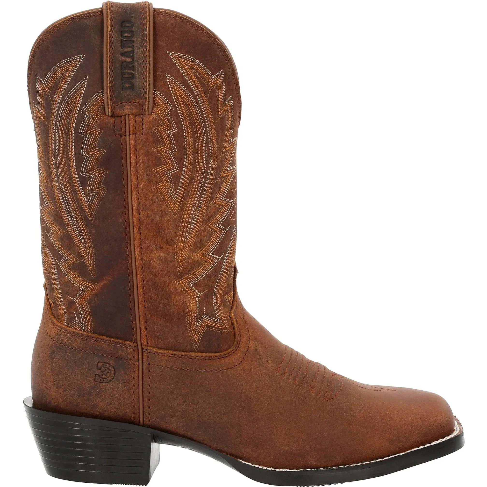 Durango Men's Westward 11" Square Toe Western Boot - Cognac - DDB0352